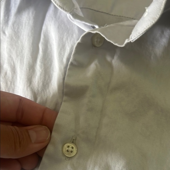 Armani Collezioni White Dress Shirt Crisp Cotton Long Sleeve - Picture 3 of 8